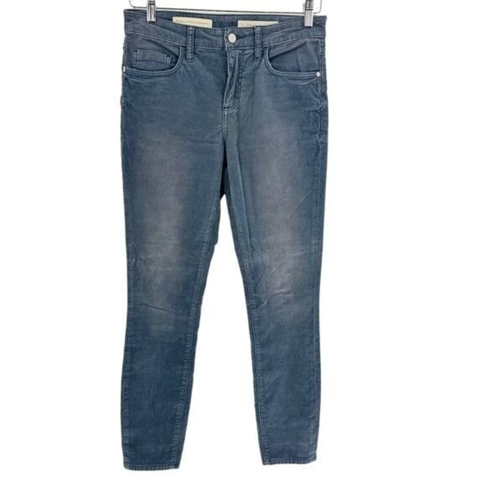 Pilcro and the Letterpress Script Corduroy Pants Blue Skinny Earthy Boho Size 28